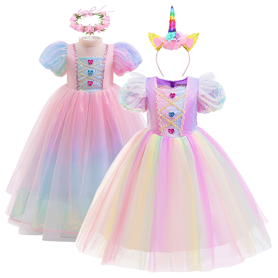 Baby Clothing Checklist - Kids Unicorn Dresses Child Christmas Carnival