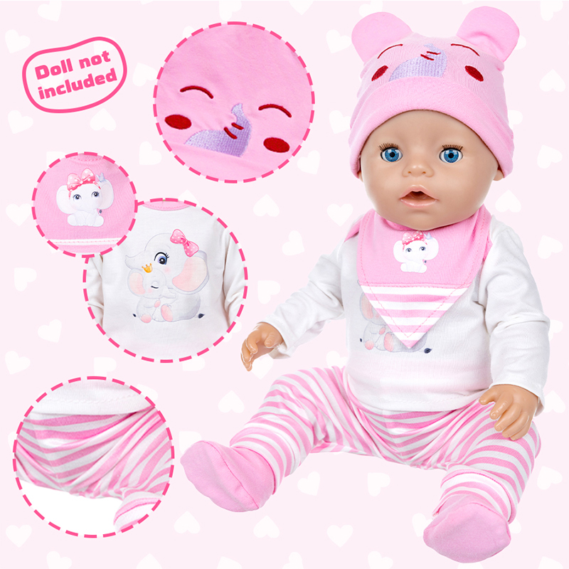 Baby Clothing For Girls - Doll Clothes 16-18Inch/40-45cm Cute Bear Jacket
