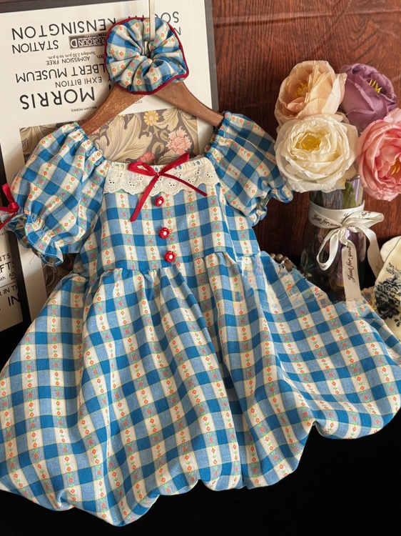 Baby Clothing For Girls - Girls Summer Plaid Dress Baby Short
