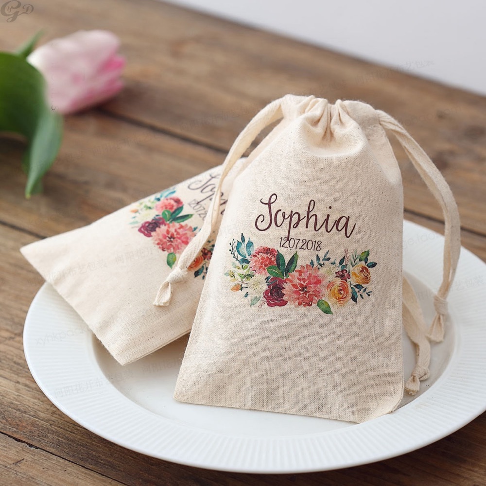 100pcs Custom Name Logo Weddin - Baby Clothing Names ulasan dan harga