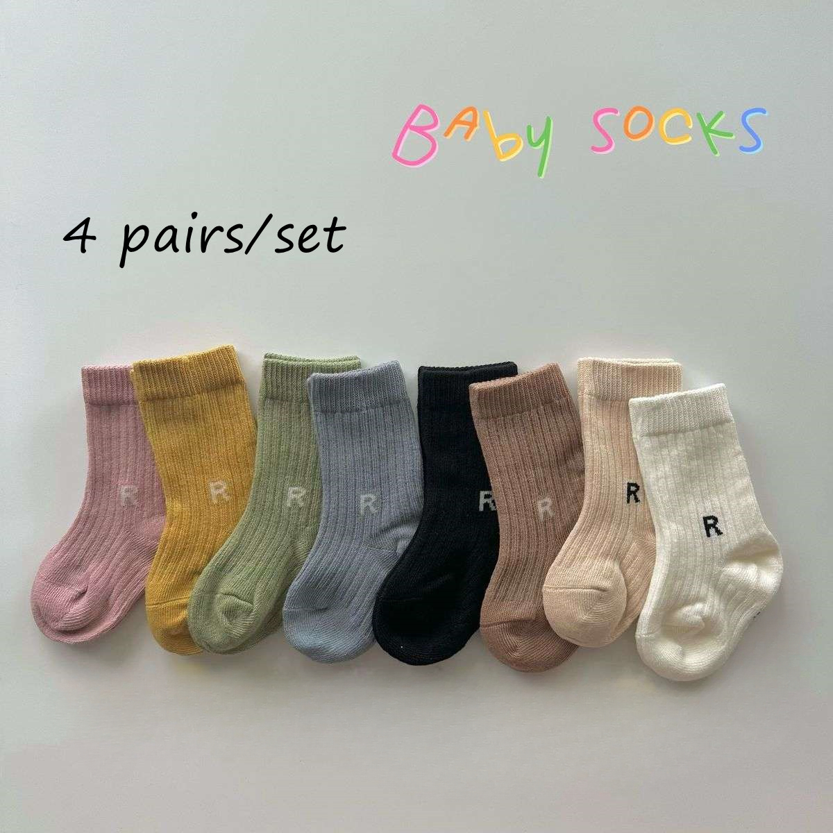 4Pairs/set Kids Boy Girl Sock  - Toddler Sock Set ulasan dan harga