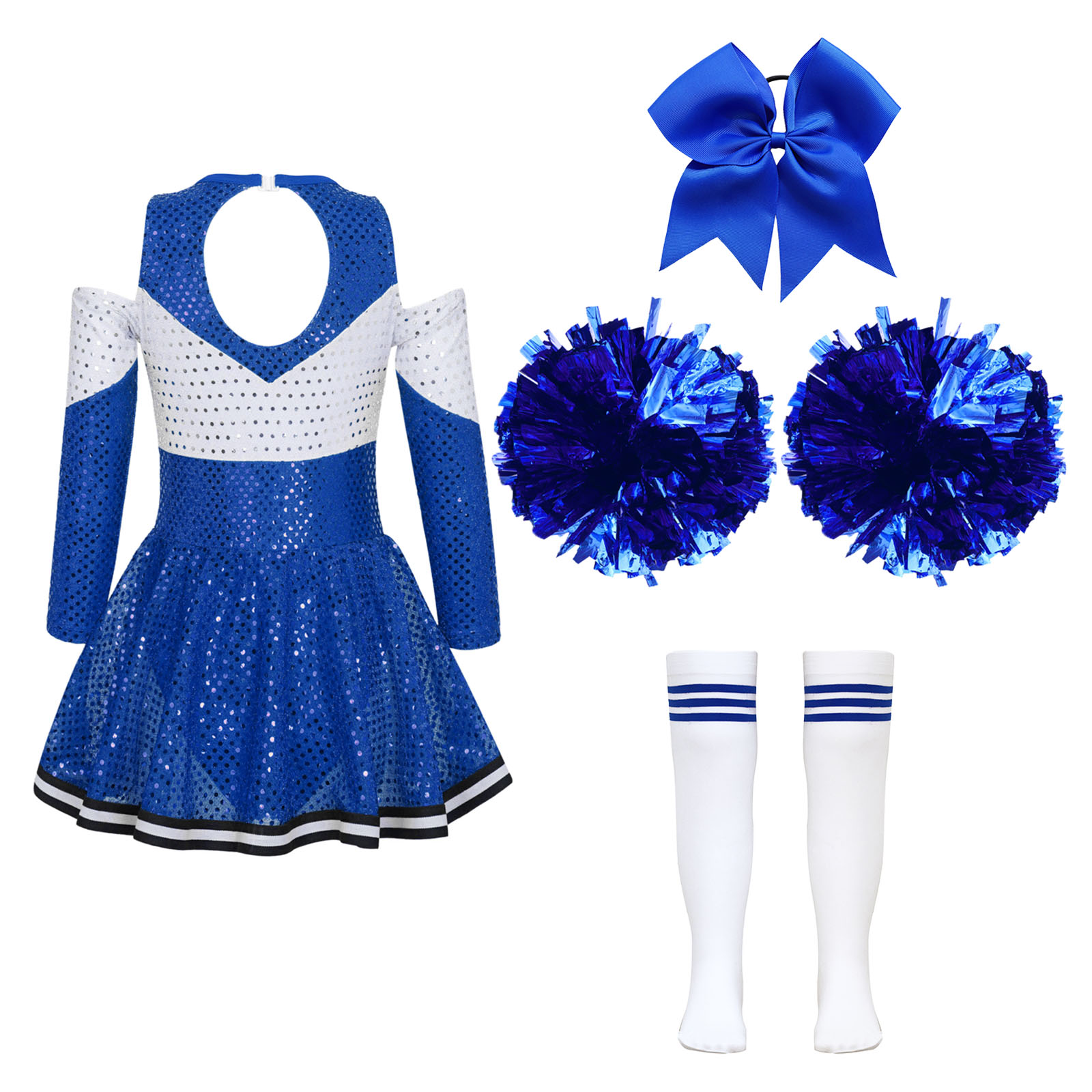 Kids Girls Cheerleader Costume - Toddler Sock Set ulasan dan harga