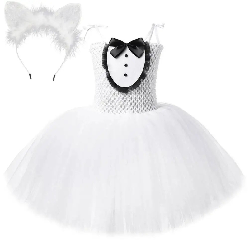 White Black Cat Tutu Dress for - Baby Clothing For Girls ulasan dan harga