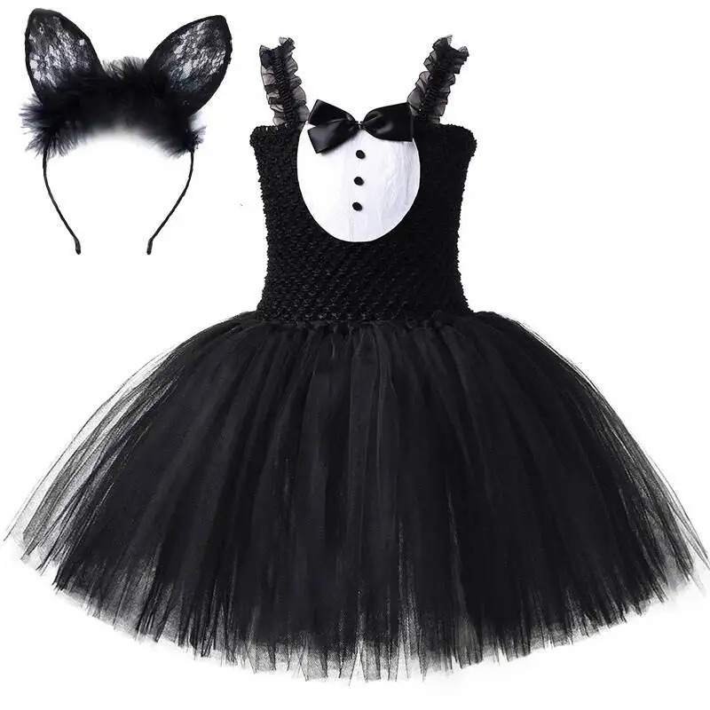 White Black Cat Tutu Dress for - Baby Clothing For Girls ulasan dan harga