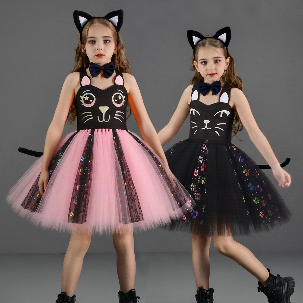 Pink Black Cat Tutu Dress for  - Baby Clothing For Girls ulasan dan harga