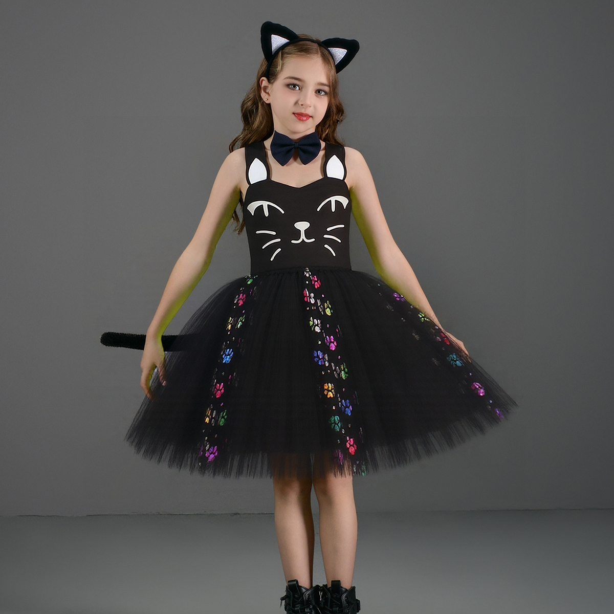 Pink Black Cat Tutu Dress for  - Baby Clothing For Girls ulasan dan harga