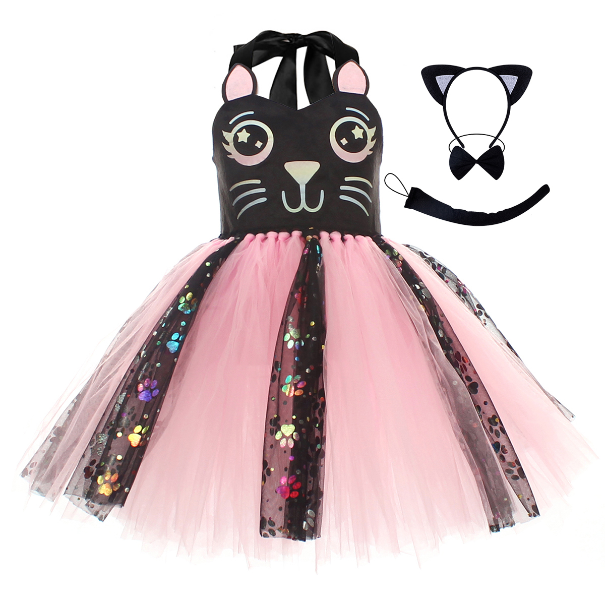 Pink Black Cat Tutu Dress for  - Baby Clothing For Girls ulasan dan harga