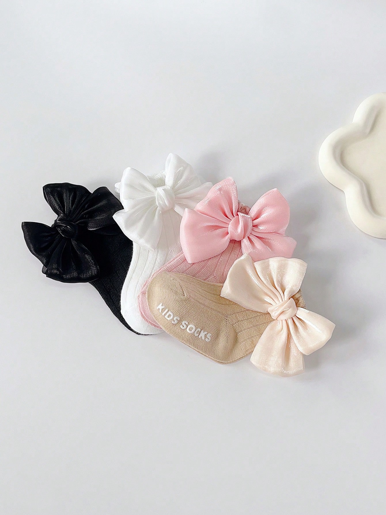 4 Pairs Baby Bow Soft Learning - Toddler Sock Set ulasan dan harga