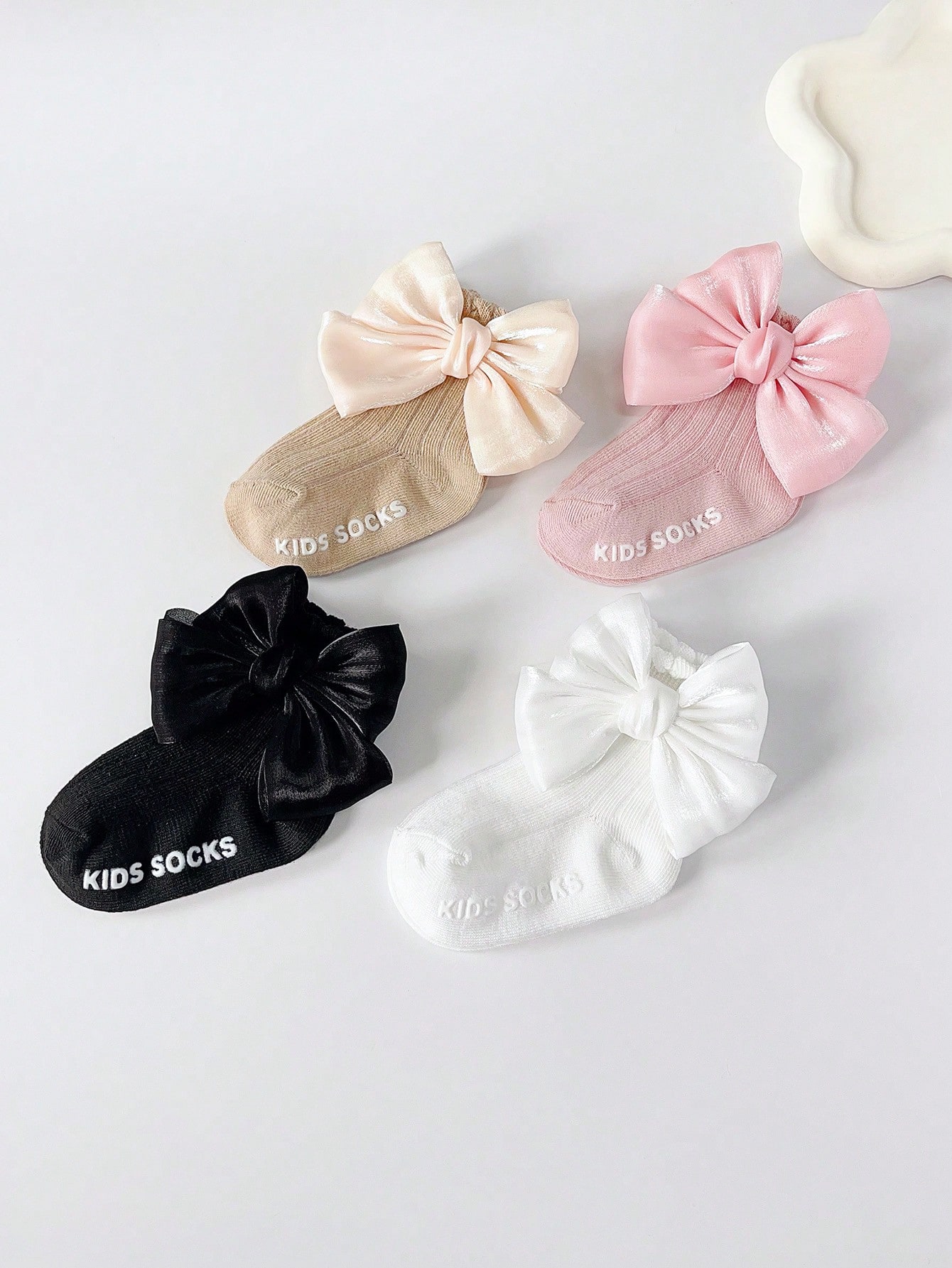 4 Pairs Baby Bow Soft Learning - Toddler Sock Set ulasan dan harga