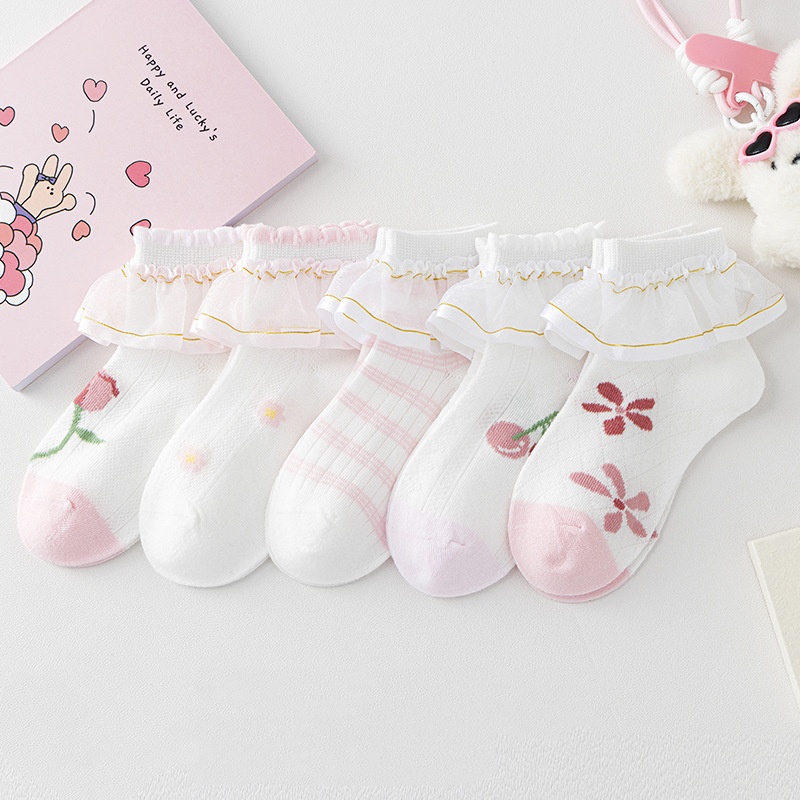 5Pairs/Set Children Cotton Mes - Toddler Sock Set ulasan dan harga