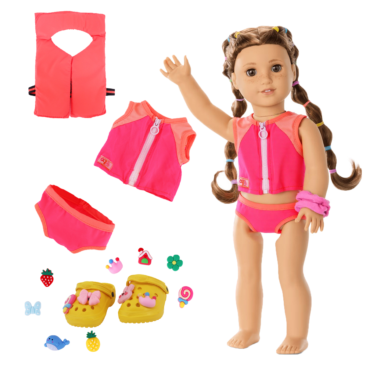 Head Flower Swimsuit Fish Scal - Baby Clothing For Girls ulasan dan harga