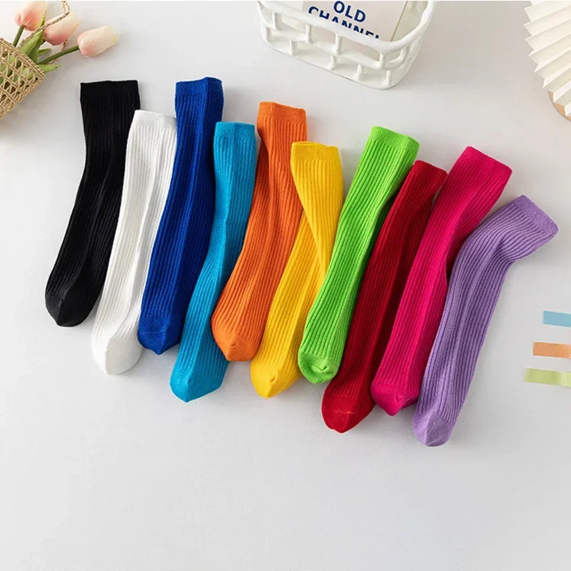 Boy Girl Mid-Calf Ribbed Strip - Toddler Sock Set ulasan dan harga