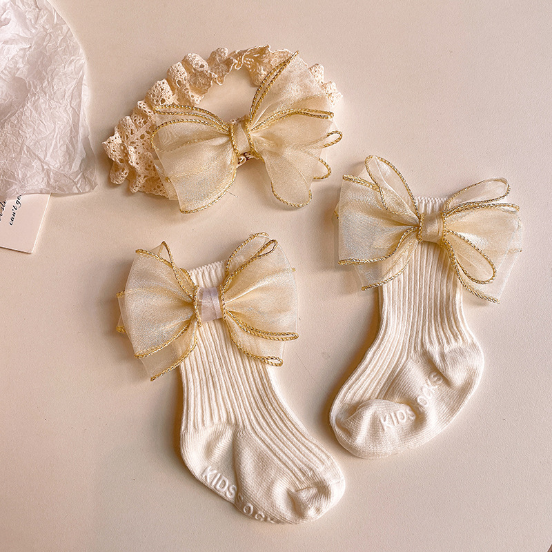 Baby Lace Headband with Ruffle - Toddler Sock Set ulasan dan harga