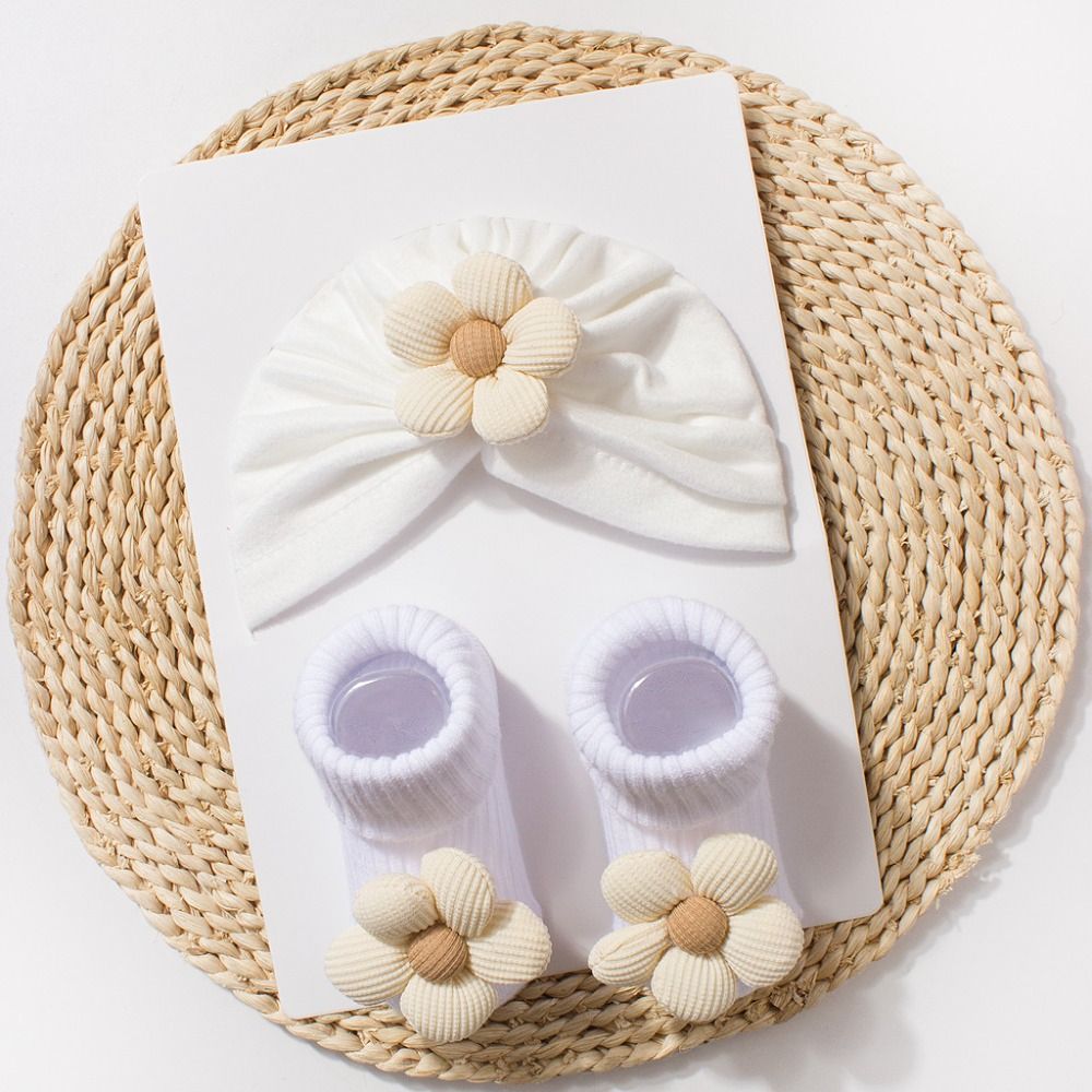 Sweet Big Flower Baby Hat Sock - Toddler Sock Set ulasan dan harga